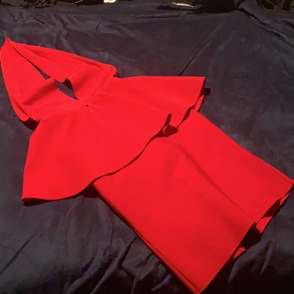 RED HOT Halter Pencil Dress